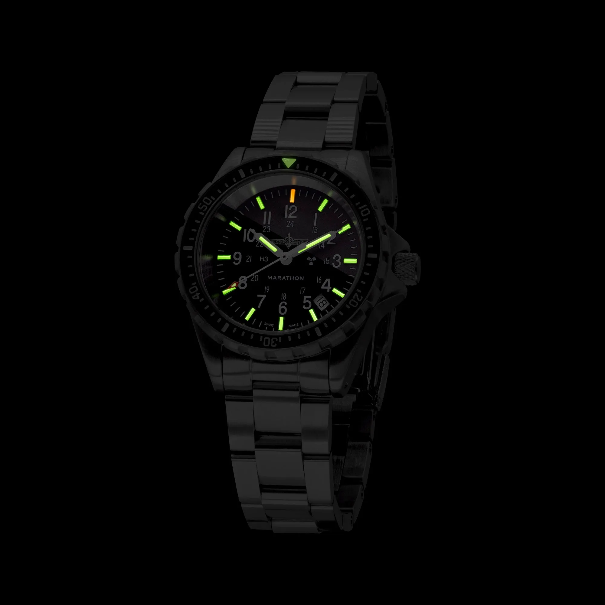 41mm Official Duvdevan Large Diver's Quartz (TSAR) with Stainless Steel Bracelet
