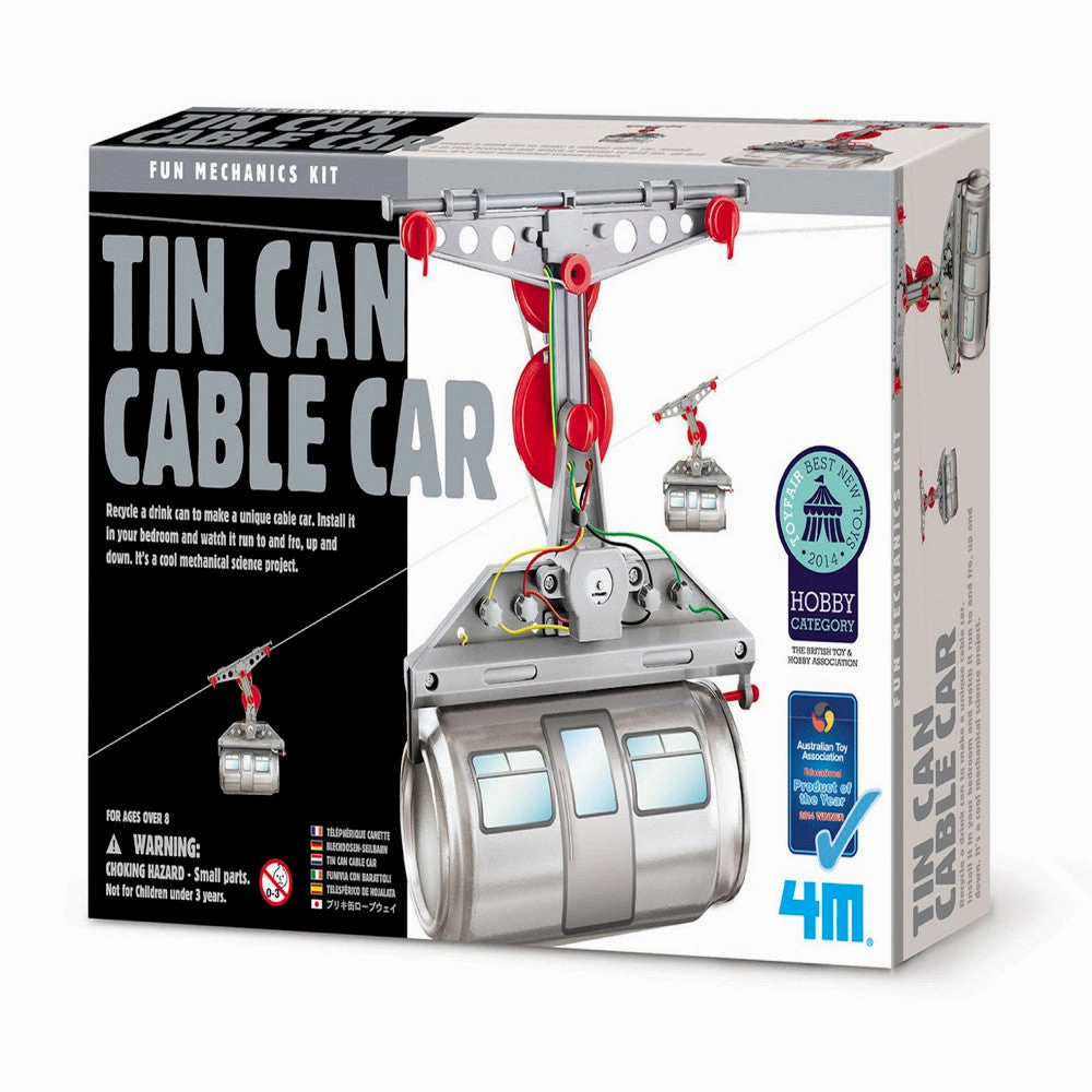4M Tin Can Cable Car - Multi-Colored Mechanical Science Kit
