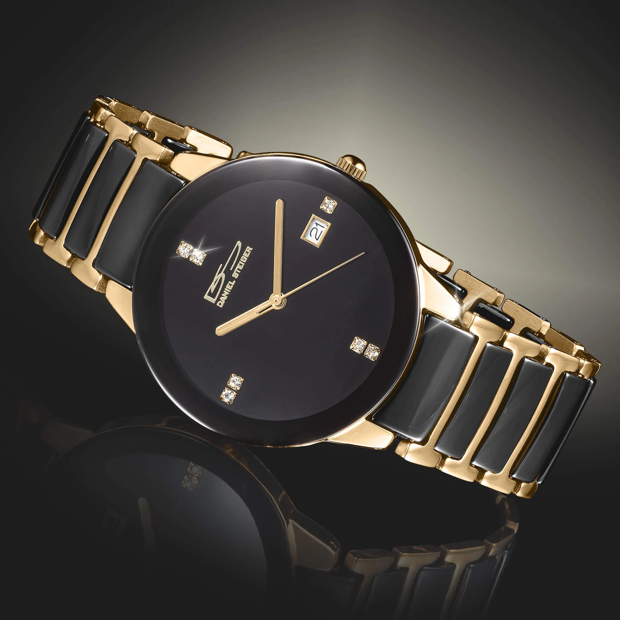 Ceramic Noir Gold Men's Watch