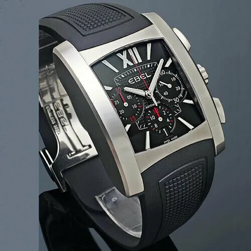 Ebel Brasilia Gents Stainless Steel Mens Chronograph Watch Calendar 9126m52/53br35606  1215783