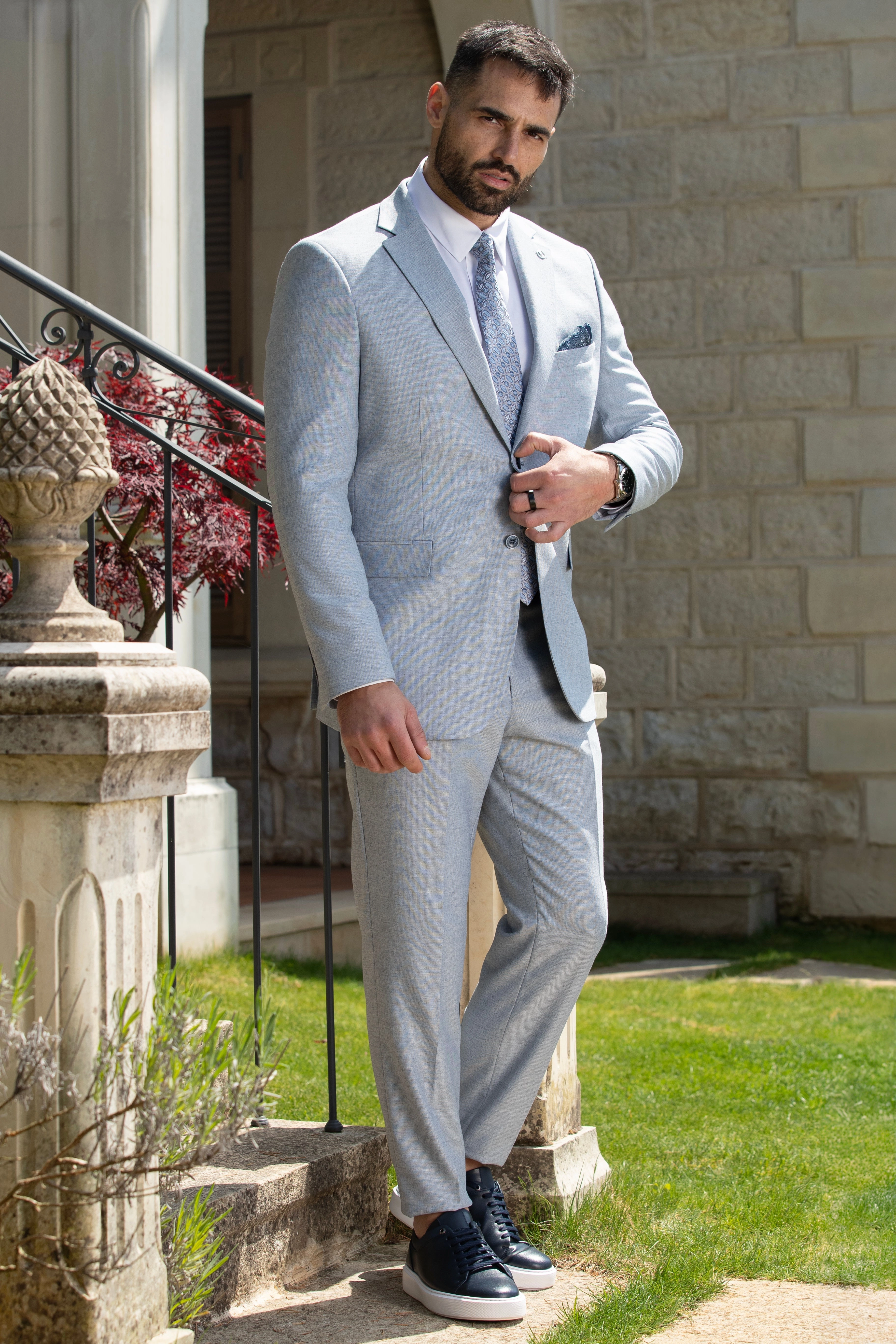 Elegant Fashion Blue Suit
