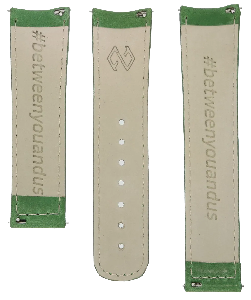 Formex Essence Deployant Green Leather Strap 22mm