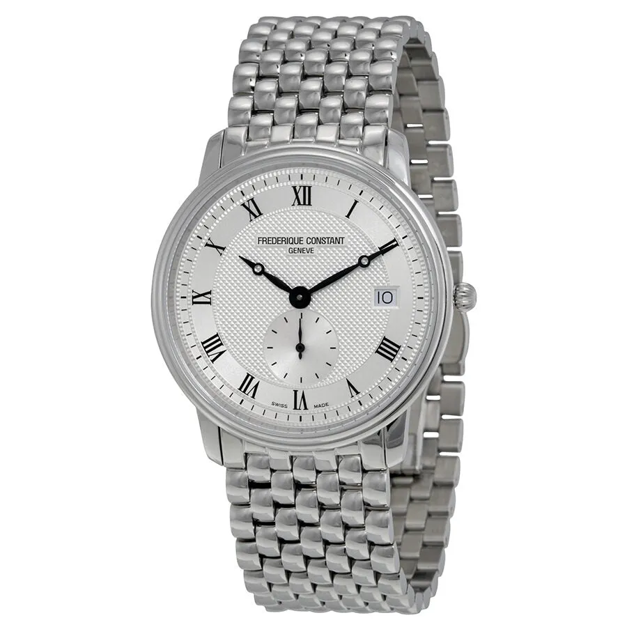 Frederique Constant Slimline Silver Guilloche Dial Men's Watch 245M4S6B fc-245M4S6B