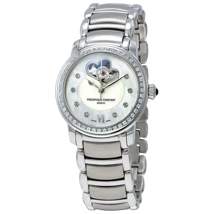 Frederique Constant White Mother of Pearl Ladies Watch FC-310DHB2PD6B