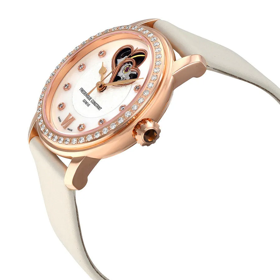 Frederique Constant World Heart Mother of Pearl Dial Rose Gold-plated Ladies Watch FC-310WHF2PD4