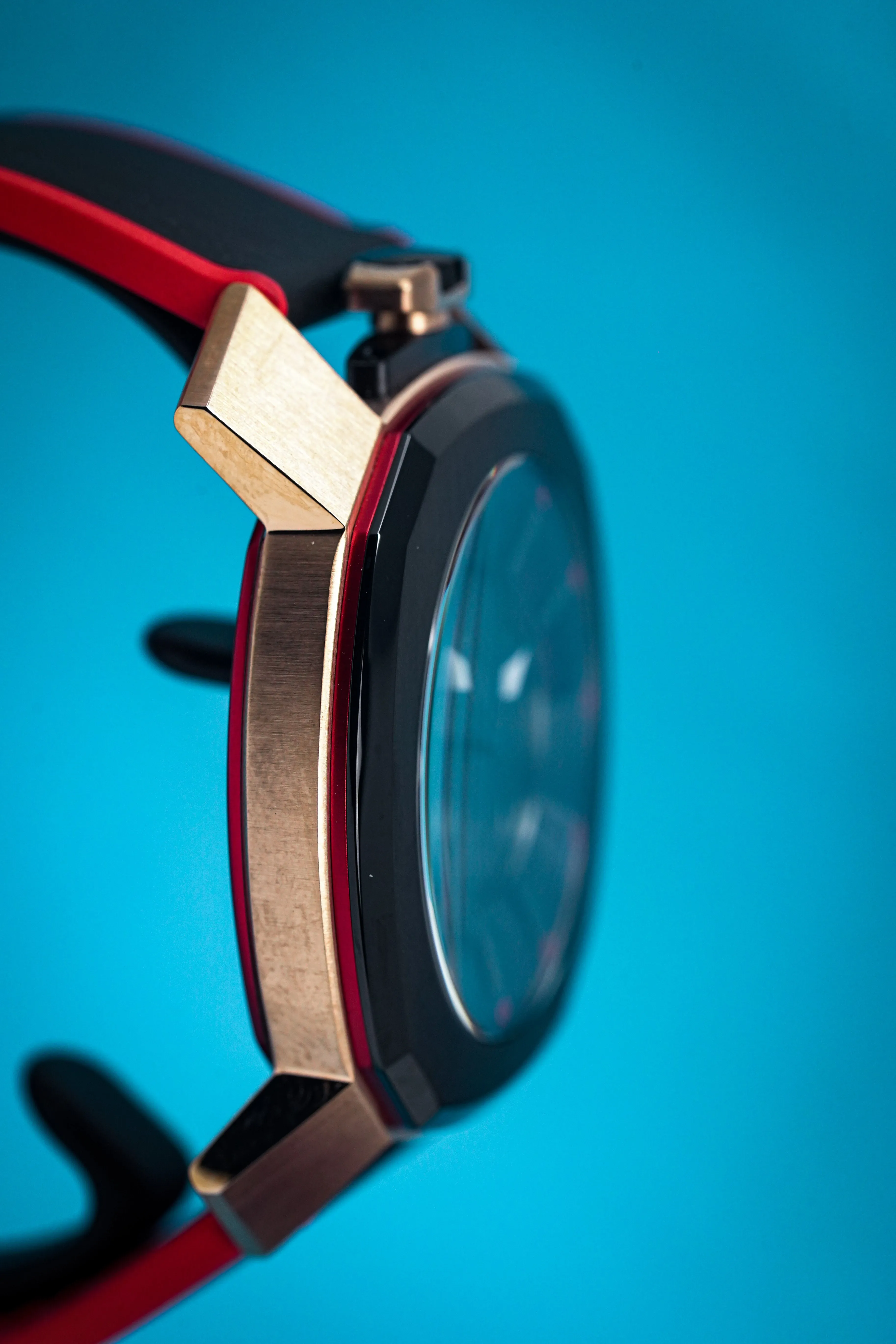 Gaga Milano Watch Frame_One Rose Gold Red 7054.01