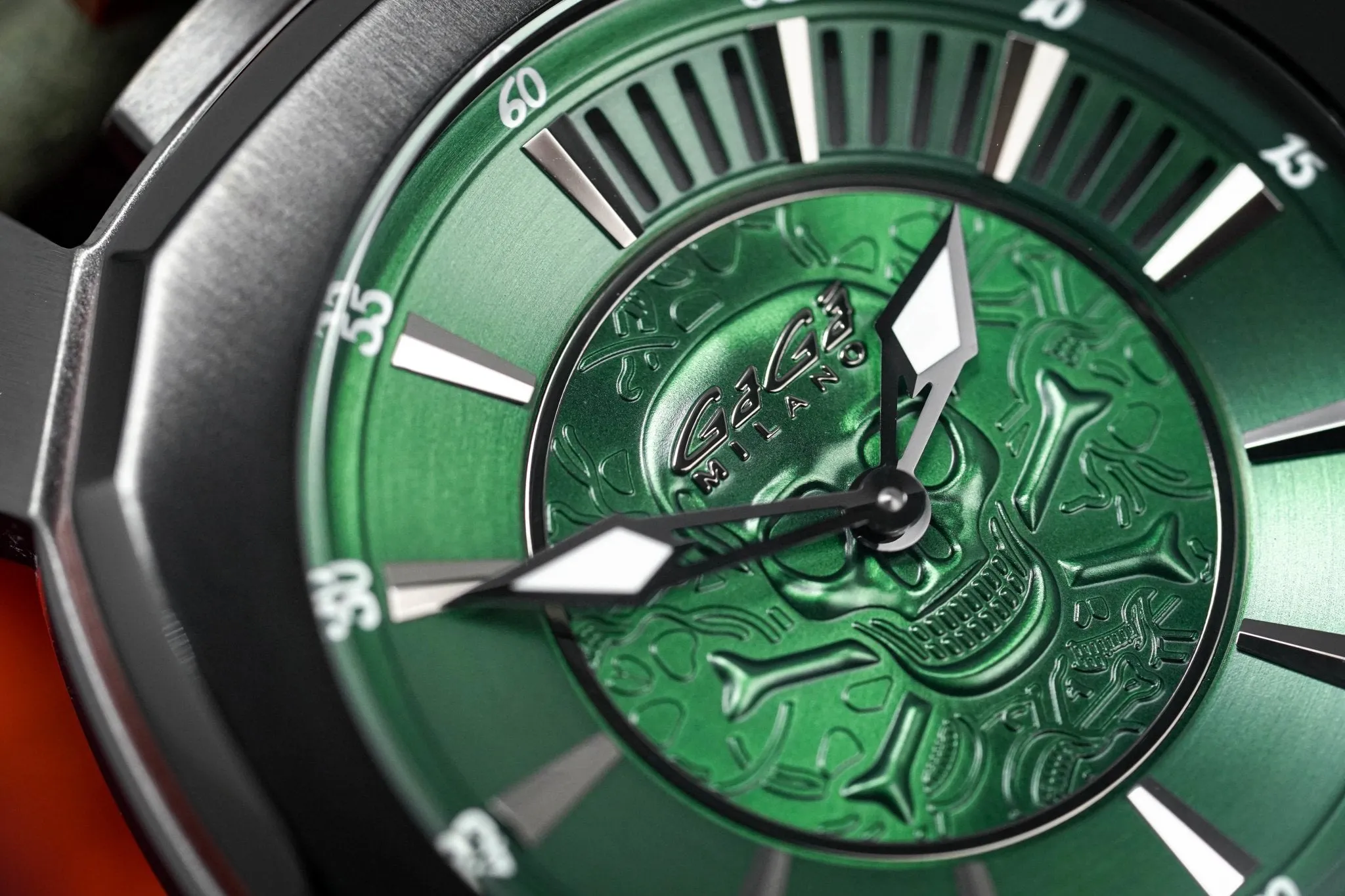 Gaga Milano Watch Frame_One Skull Green 7059.02