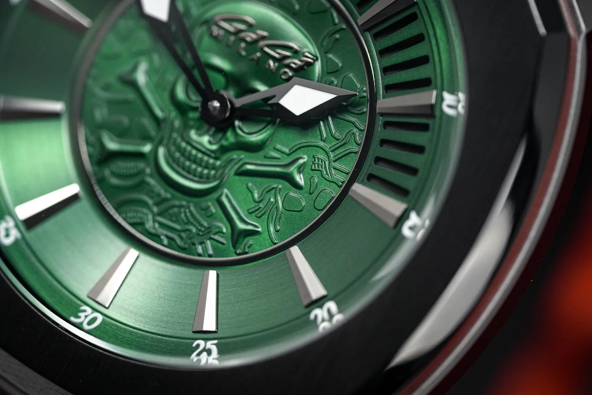 Gaga Milano Watch Frame_One Skull Green 7059.02