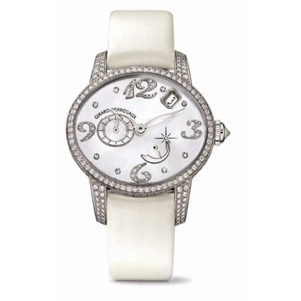 Girard Perregaux Cats Eye 18kt White Gold Diamond Automatic Ladies Watch 80480D53P762-KK7A