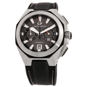 Girard Perregaux Chrono Hawk Automatic Grey Dial Black Leather Men's Watch 49970-11-231-HD6A