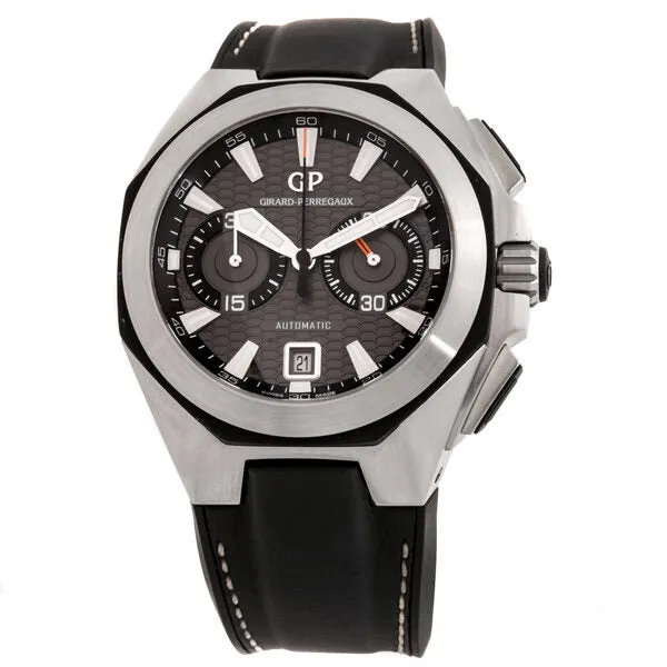 Girard Perregaux Chrono Hawk Automatic Grey Dial Black Leather Men's Watch 49970-11-231-HD6A