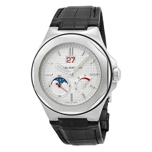 Girard Perregaux Laureato Automatic Silver Dial Black Leather Men's Watch 80185-11-131-BB6A