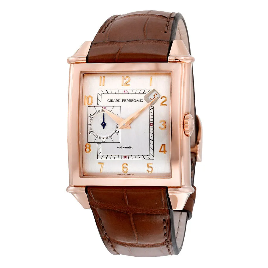 Girard Perregaux Vintage 1945 Automatic Silver Dial 18kt Pink Gold Men's Watch 25835-52-111-BACA