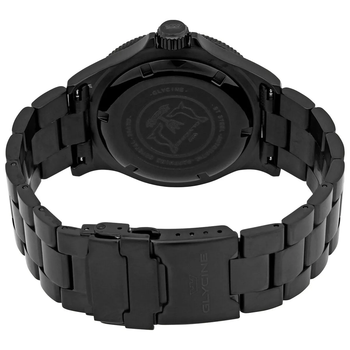 Glycine Combat Automatic Black Dial Black PVD Men's Watch GL0273