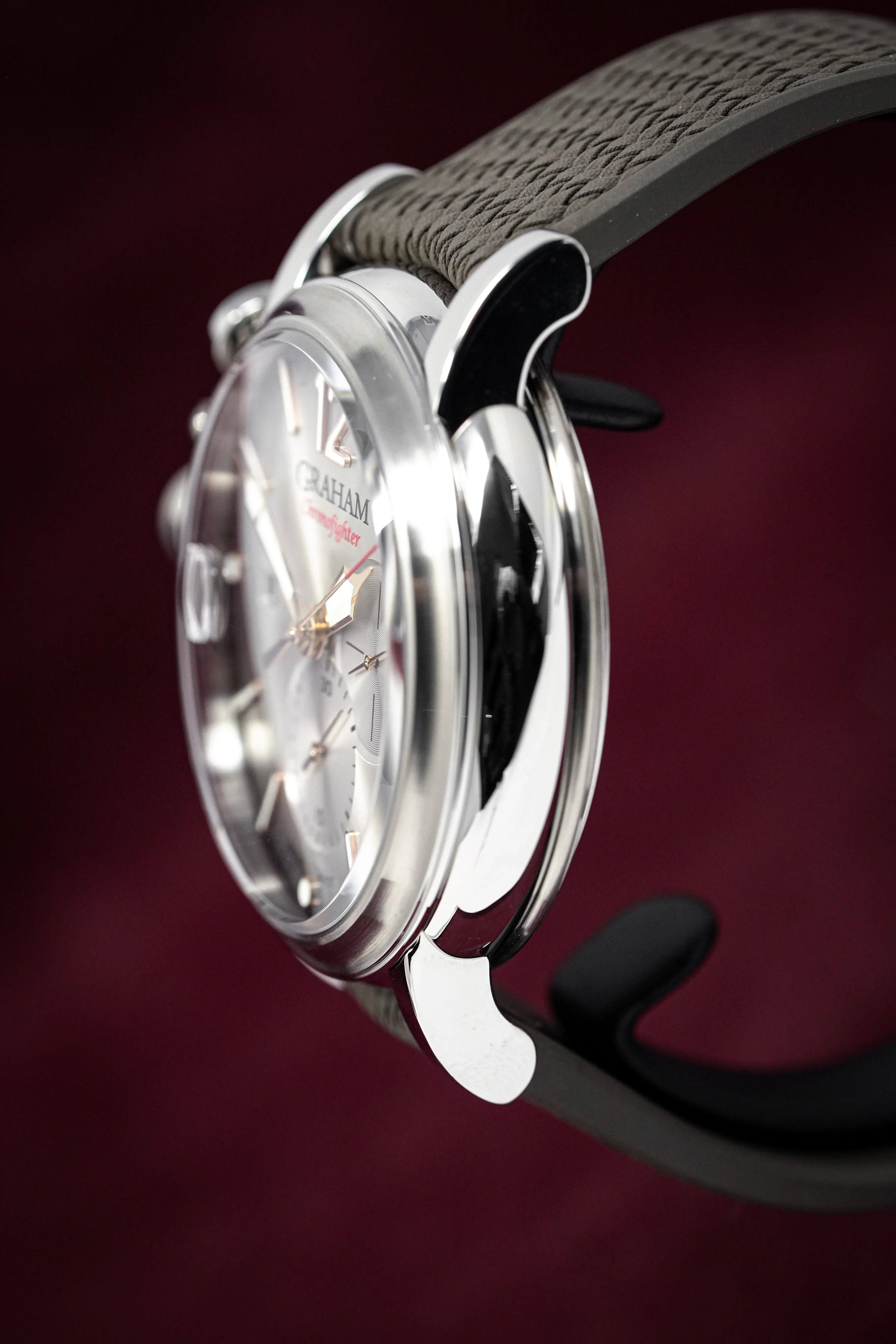 Graham Chronofighter Grand Vintage Steel Rubber 2CVDS.S02A