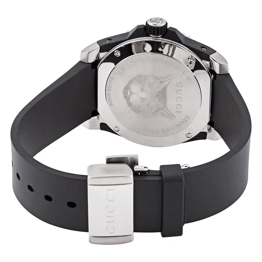 Gucci Dive Quartz Black Dial Black Rubber 40 mm Watch YA136320
