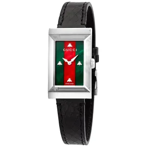 Gucci G-Frame Green and Red Mother of Pearl Dial Ladies Watch YA147403