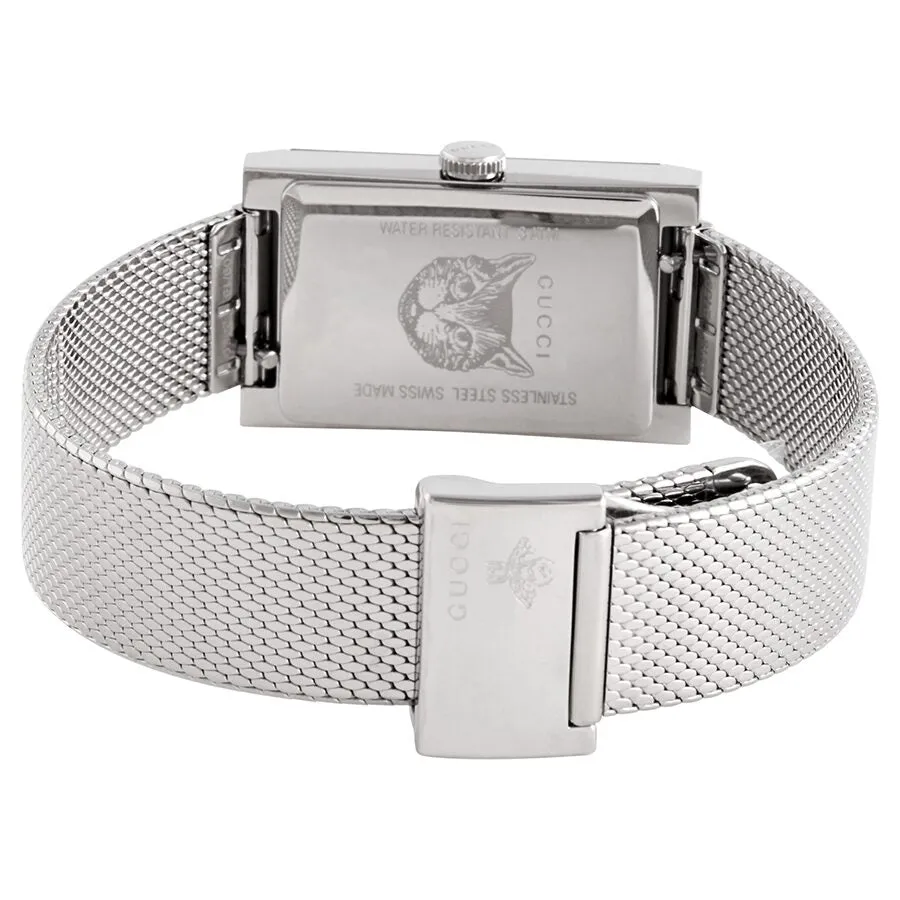 Gucci G-Frame Quartz Green and Red Web Mother of Pearl Dial Ladies Watch YA147401