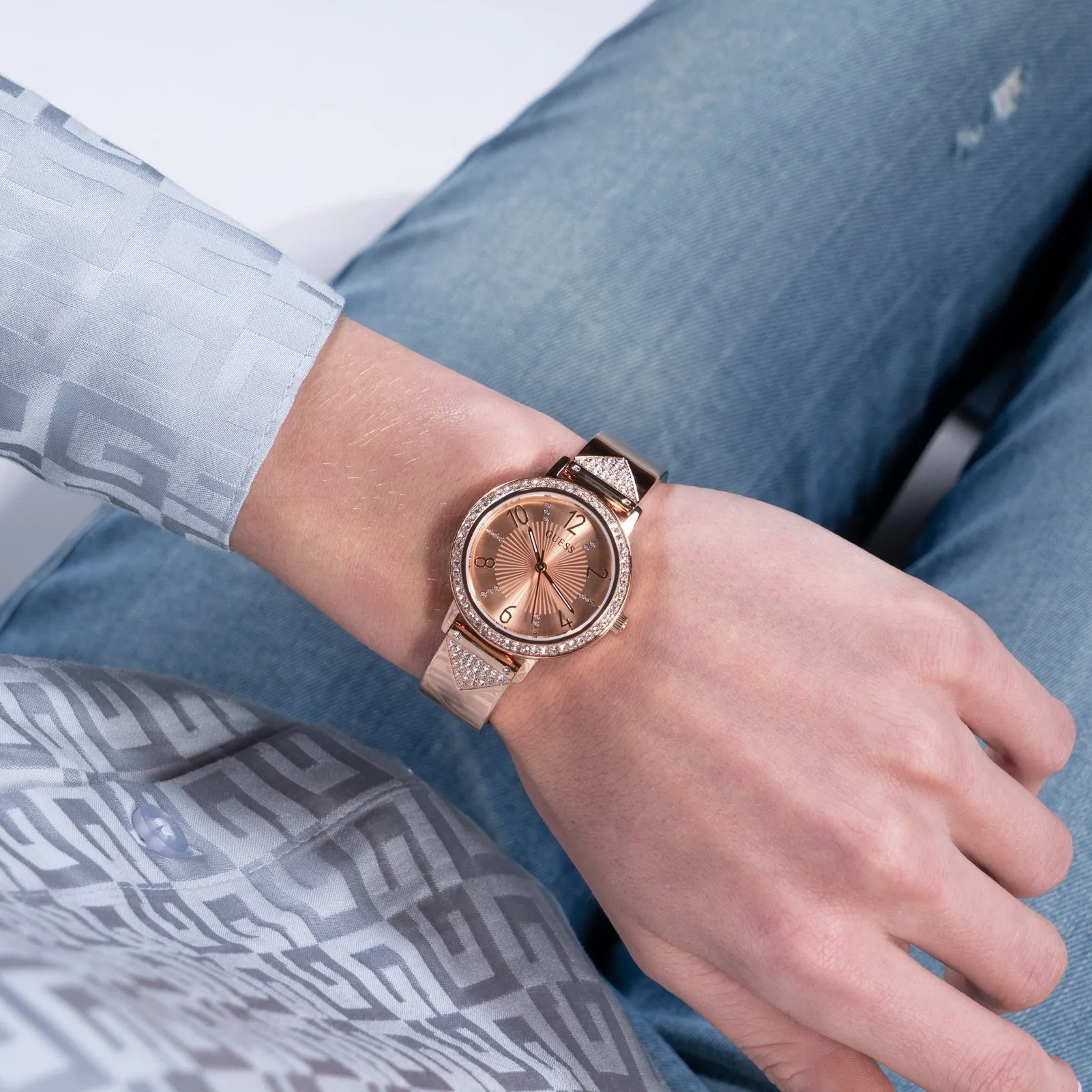 Guess GW0474L3 Ladies Tri Luxe Rose Gold Watch