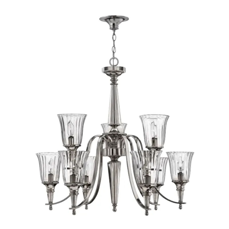 Hamptons Elegant Polished Sterling Chandelier