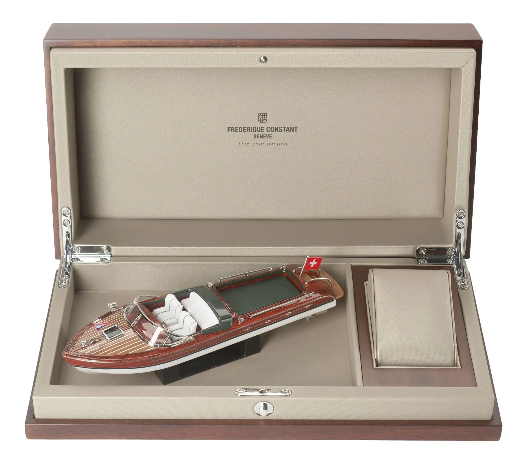 Limited Edition Frederique Constant Classics Runabout RHS Automatic Chronograph Stainless Steel Blue Dial Blue Leather Strap Date Mens Watch FC-392RMN5B6