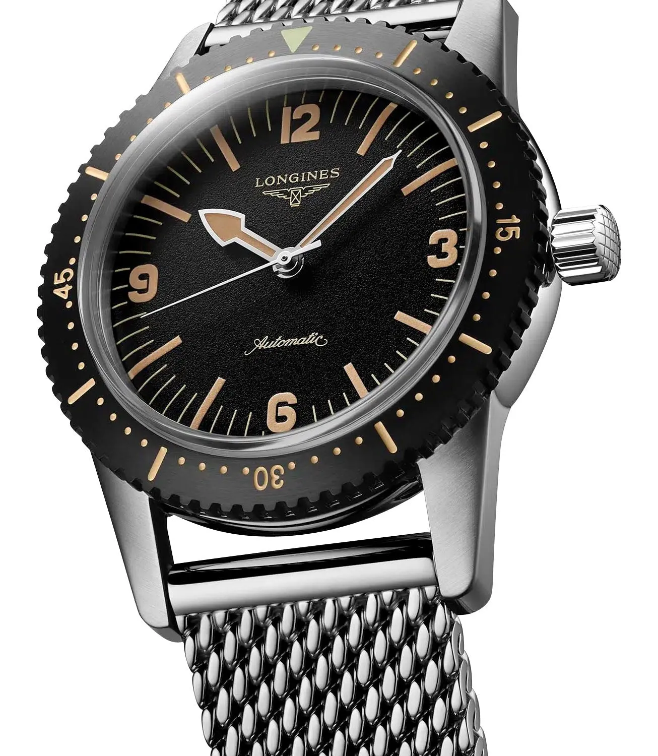 Longines Heritage Skin Diver Automatic Stainless Steel Black Dial Mens Watch L2.822.4.56.6