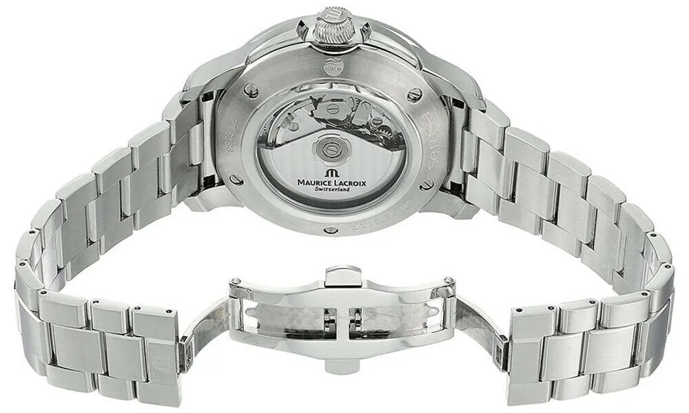 Maurice Lacroix Pontos Automatic Chronograph Silver Dial Date Stainless Steel Mens Watch PT6388-SS002-131-1
