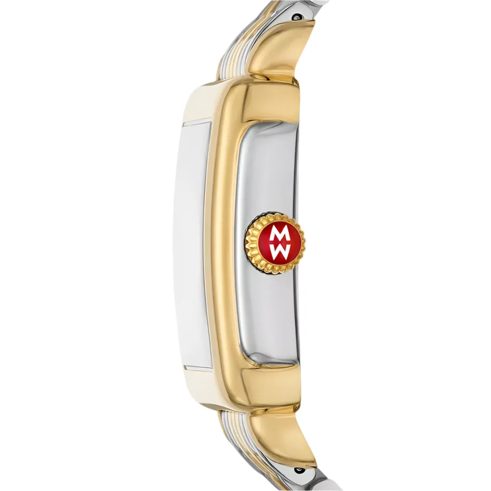 Michele Deco Madison Mid Two-Tone 18k Gold-Plated Diamond Watch