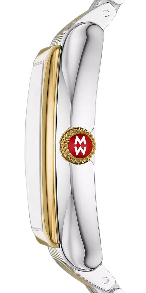 Michele Releve Two-Tone Steel Mother-of-Pearl Dial Diamonds Quartz Womens Watch MWW19B000004