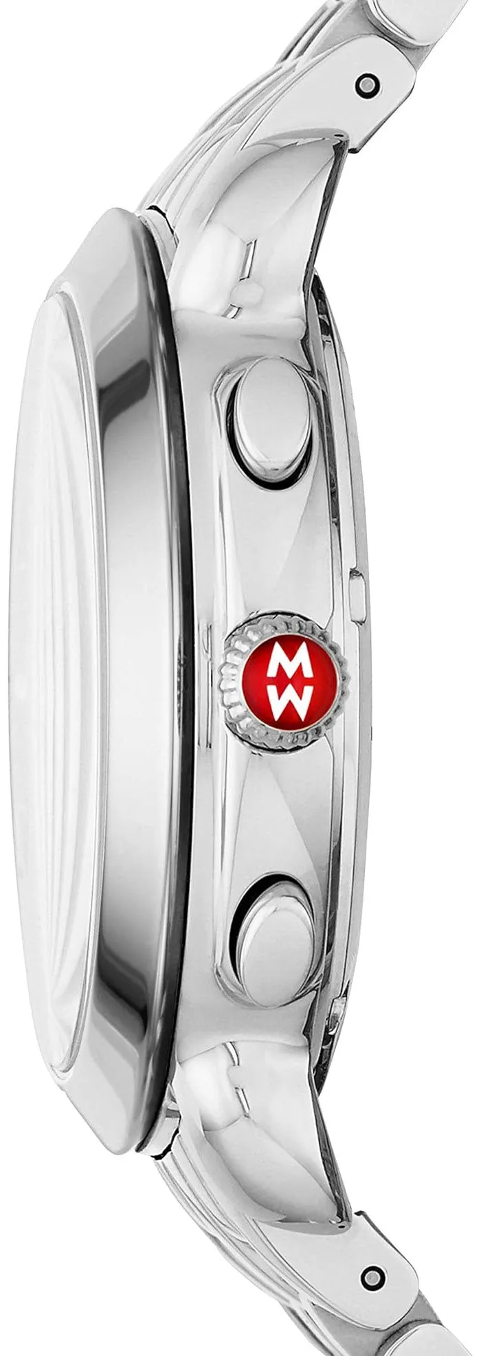 Michele Sidney Chronograph Stainless Steel Diamonds Mother-of-Pearl Dial Womens Watch MWW30A000015
