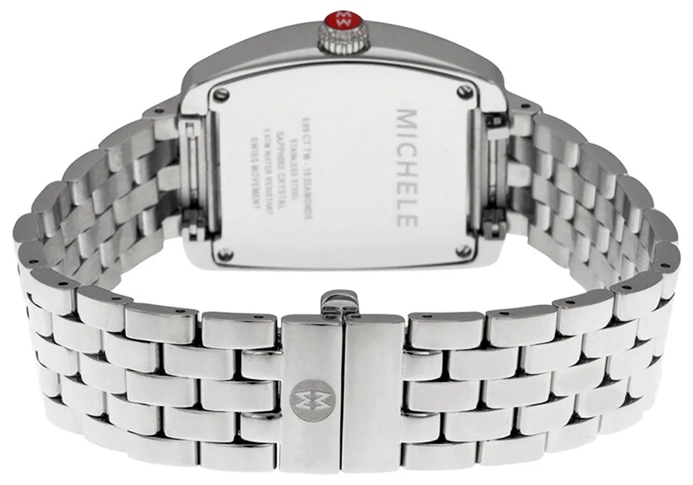 Michele Urban Mini Stainless Steel Silver Dial Diamonds Women's Watch MWW02A000502