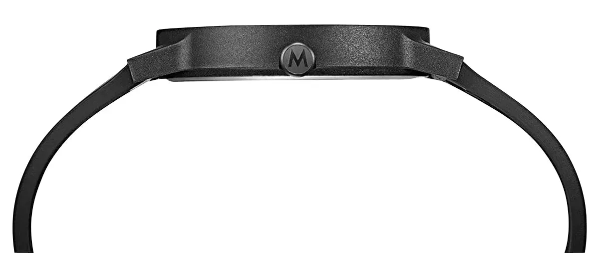 Mondaine Essence Renewable Material White Dial Black Rubber Strap Quartz Mens Watch MS1.41110.RB