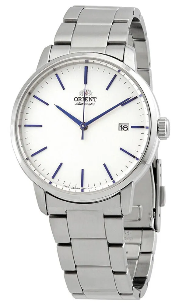 Orient Contemporary Automatic Stainless Steel White Dial Date Mens Watch RA-AC0E02S10B