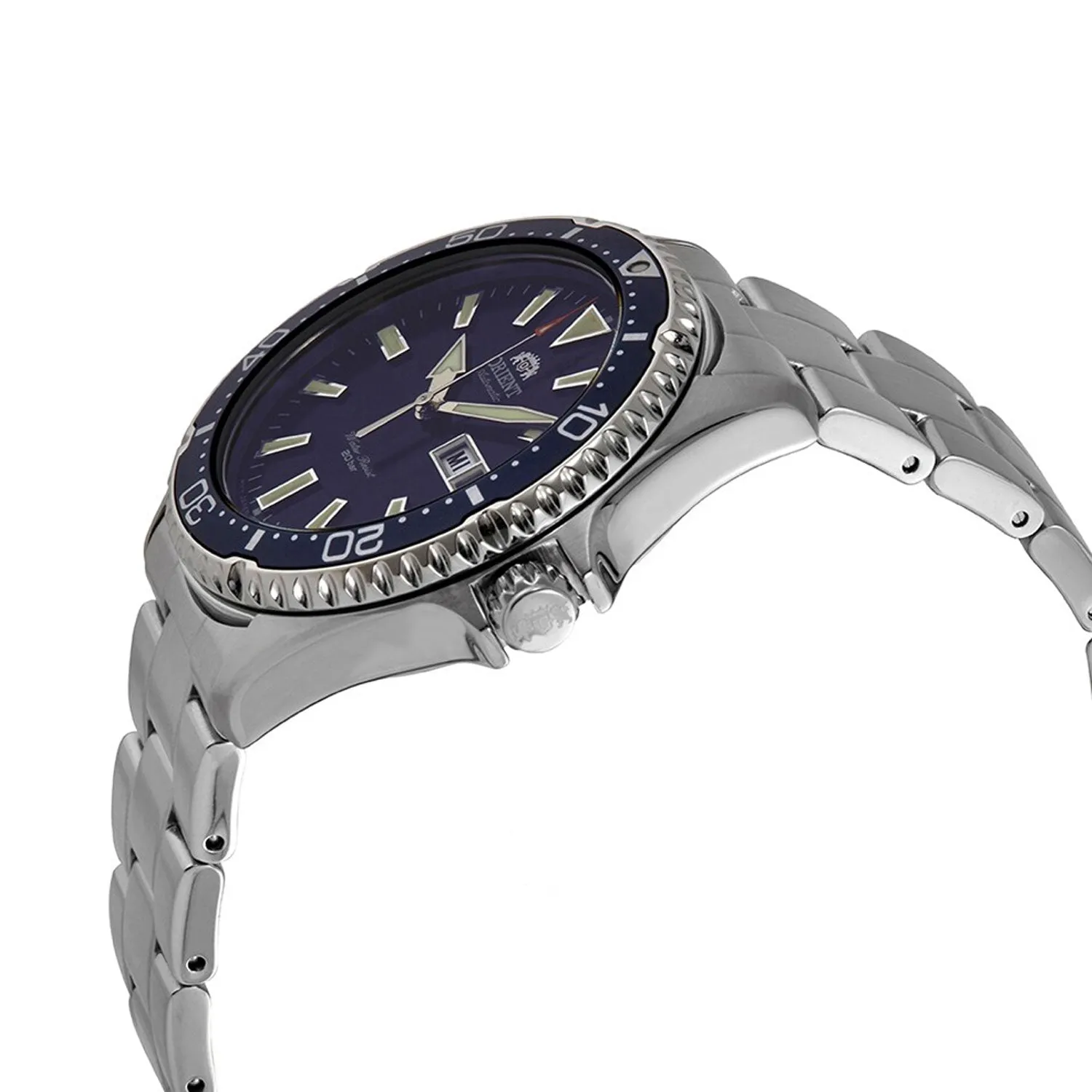 Orient Kamasu Automatic Stainless Steel Blue Dial Day/Date Divers Mens Watch RA-AA0002L19B