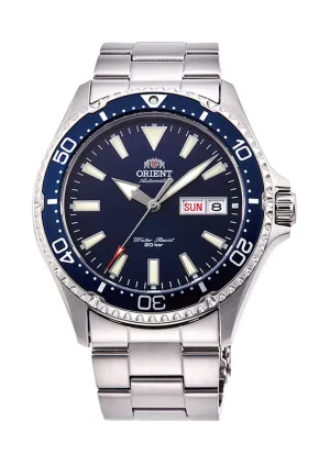 Orient Kamasu Automatic Stainless Steel Blue Dial Day/Date Divers Mens Watch RA-AA0002L19B