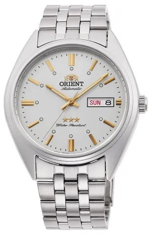 Orient TriStar Automatic Stainless Steel Silver-Tone Dial Day-Date Mens Watch RA-AB0E10S19B