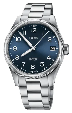 Oris Big Crown ProPilot Automatic Stainless Steel Blue Dial Date Mens Watch 751 7761 4065-07 8 20 08P
