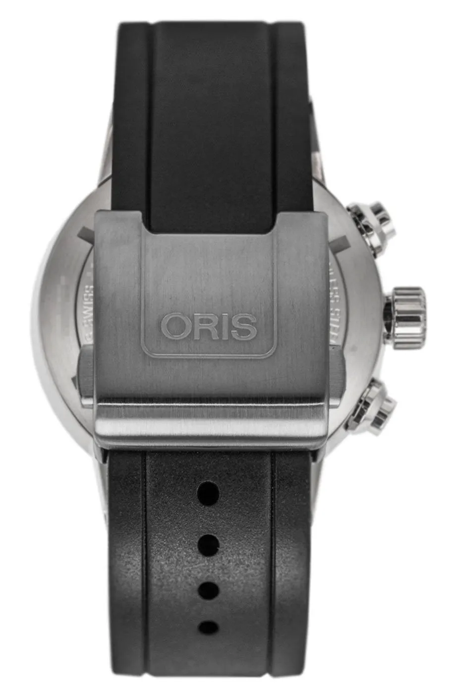 Oris Williams Martini Racing Limited Edition Chronograph Automatic Stainless Steel Black Rubber Strap Black Dial Date Mens Watch 774 7717 4184-Set RS