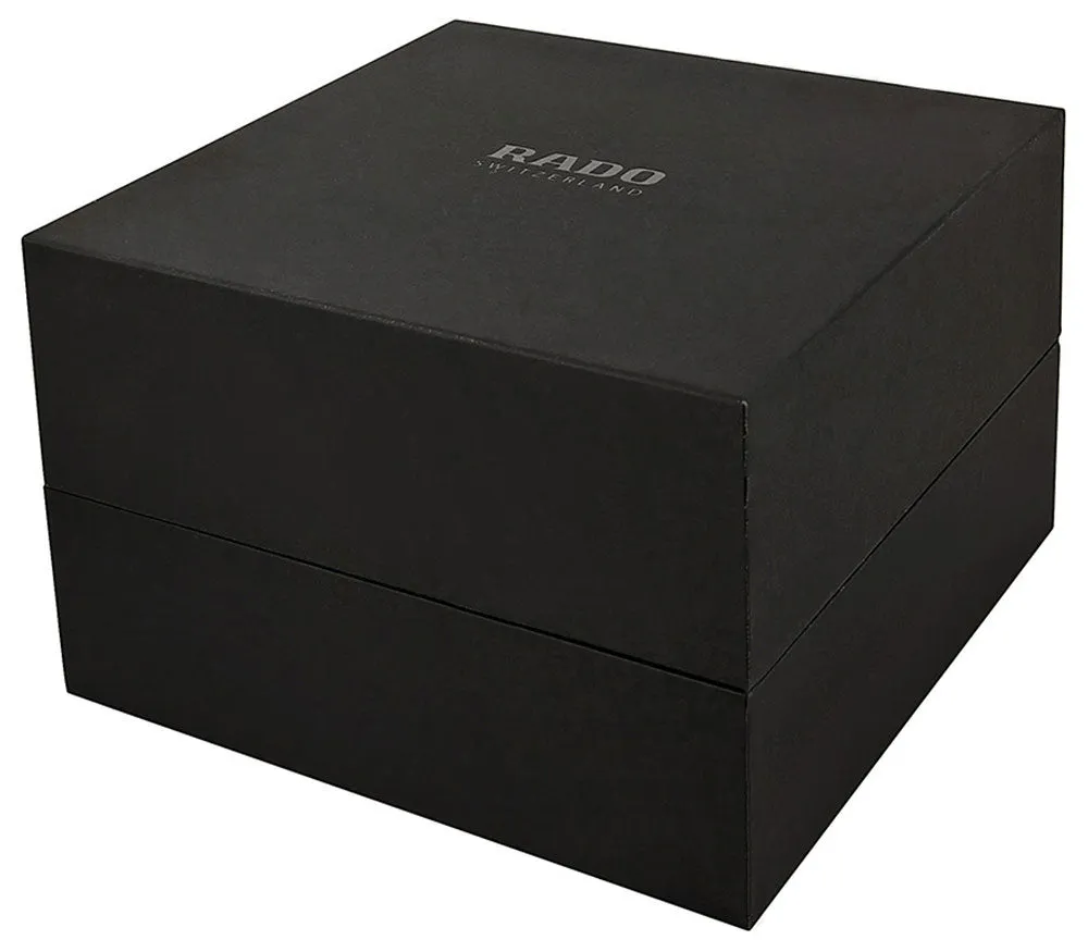 Rado Florence White Dial Date Black Leather Strap Quartz Mens Watch R48870015