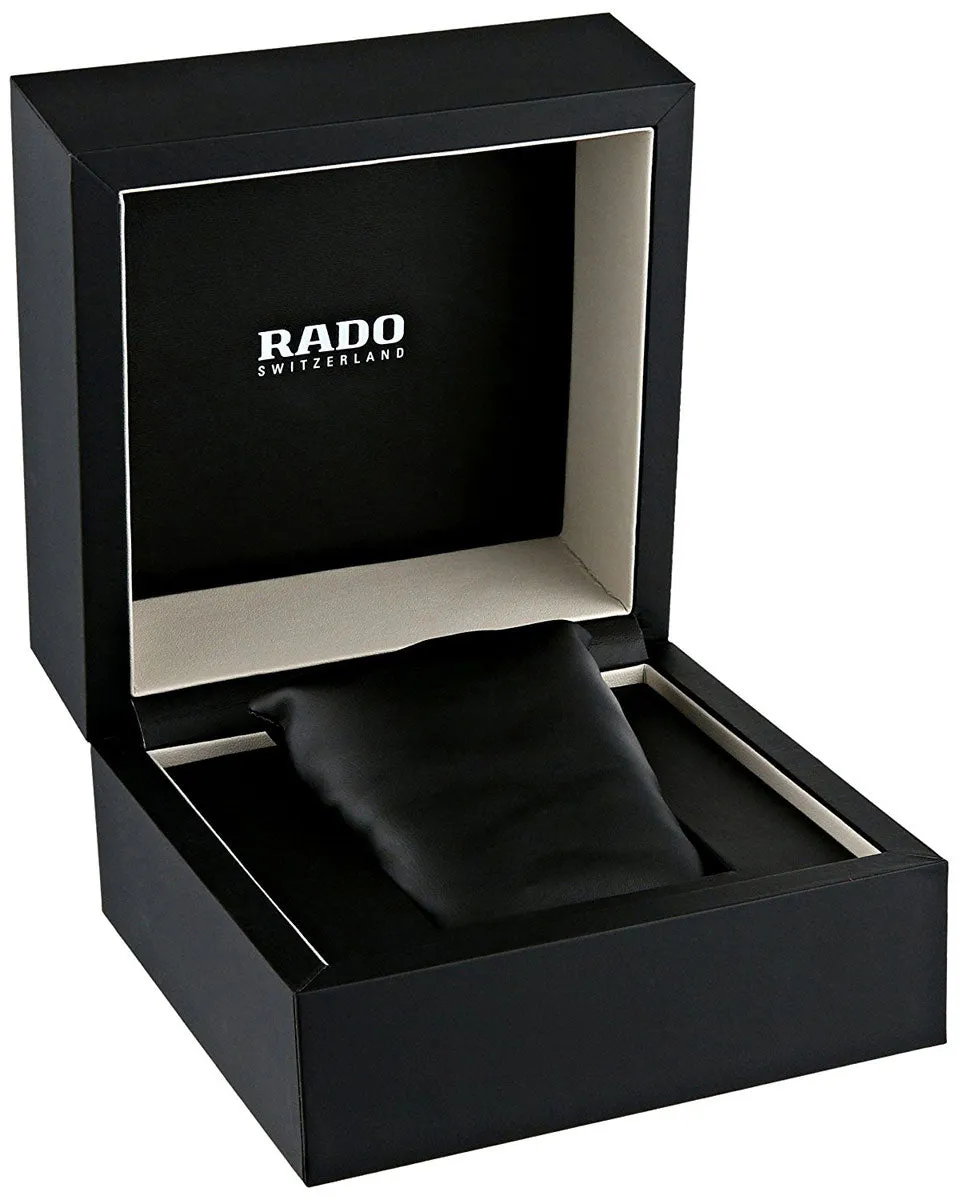 Rado Florence White Dial Date Black Leather Strap Quartz Mens Watch R48870015