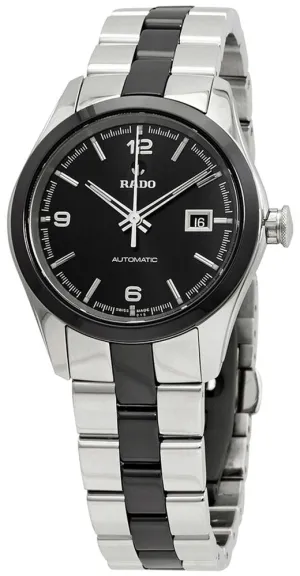 Rado HyperChrome Automatic Stainless Steel and Black Ceramic Womens Watch Black Dial Date R32049152