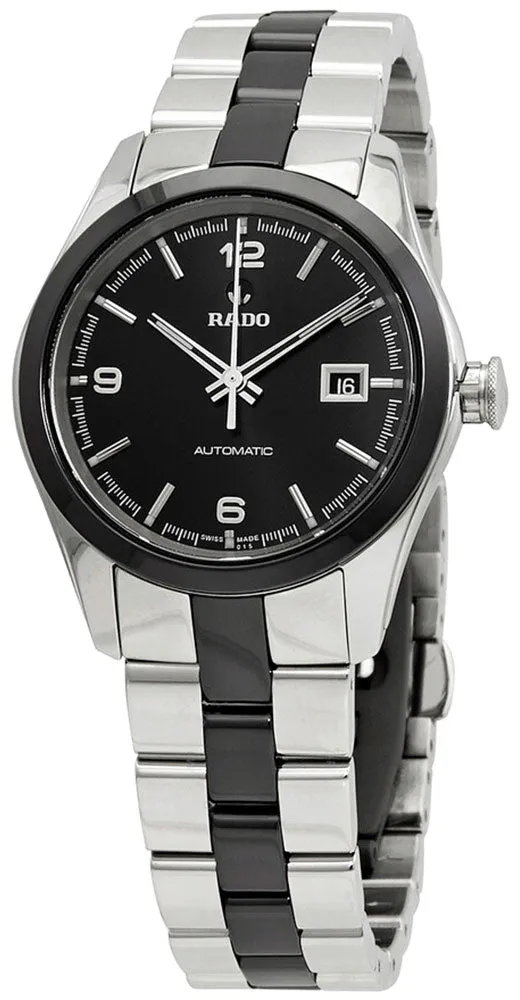 Rado HyperChrome Automatic Stainless Steel and Black Ceramic Womens Watch Black Dial Date R32049152