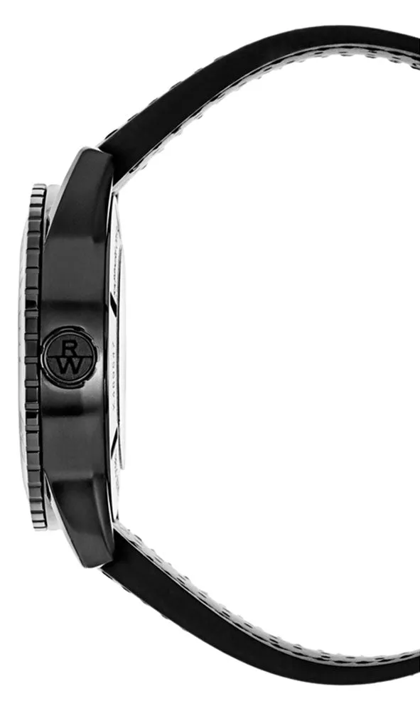 Raymond Weil Freelancer Automatic Black PVD Black Dial Black Rubber Strap Date Divers Mens Watch 2760-SB2-20001