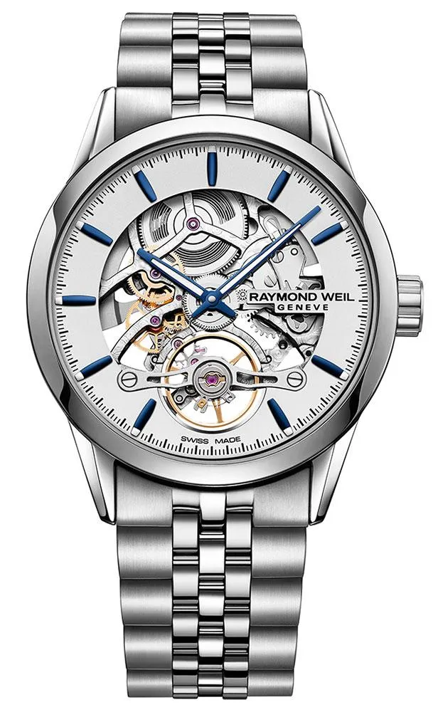 Raymond Weil Freelancer Automatic Stainless Steel Skeleton Dial Mens Watch 2785-ST-65001