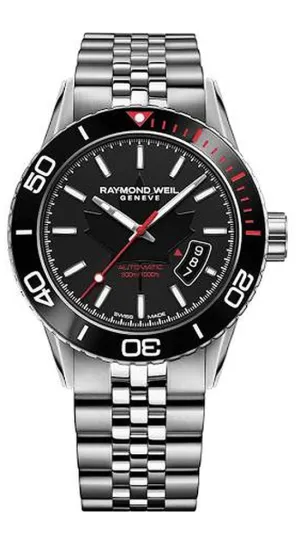 Raymond Weil Freelancer Canada Steel Mens Watch Round Case Calendar Sapphire Crystal Automatic 2760-ST5-CA150