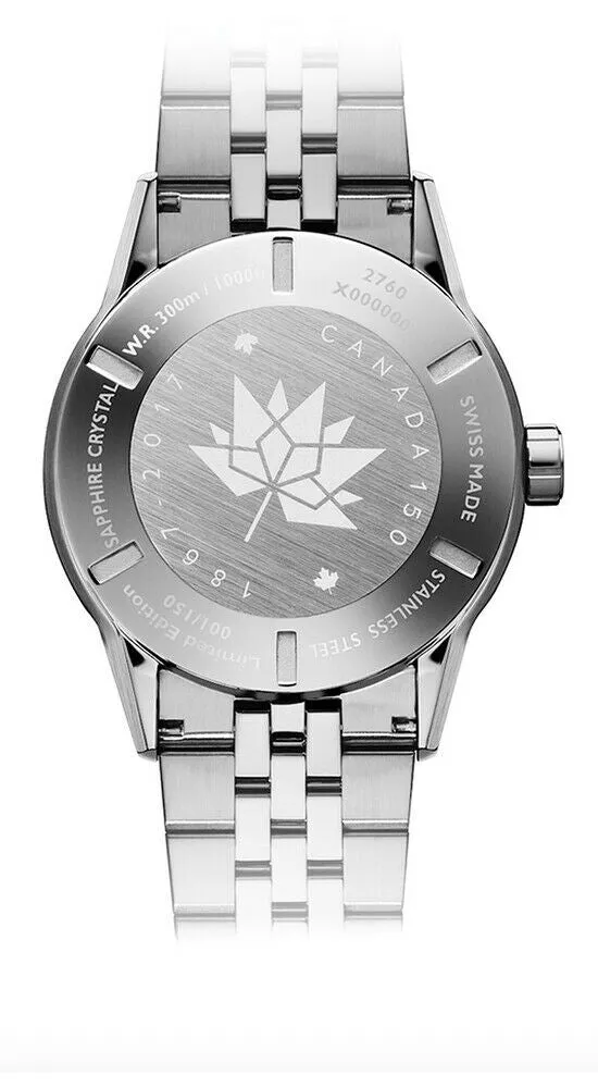 Raymond Weil Freelancer Canada Steel Mens Watch Round Case Calendar Sapphire Crystal Automatic 2760-ST5-CA150