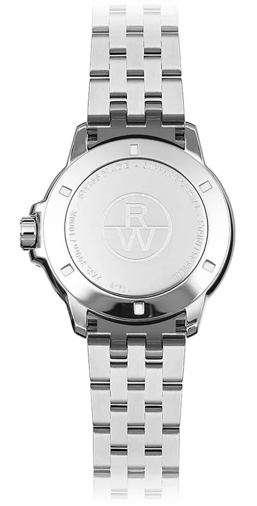 Raymond Weil Tango Stainless Steel Blue Dial Date Divers Quartz Mens Watch 8160-ST-00508