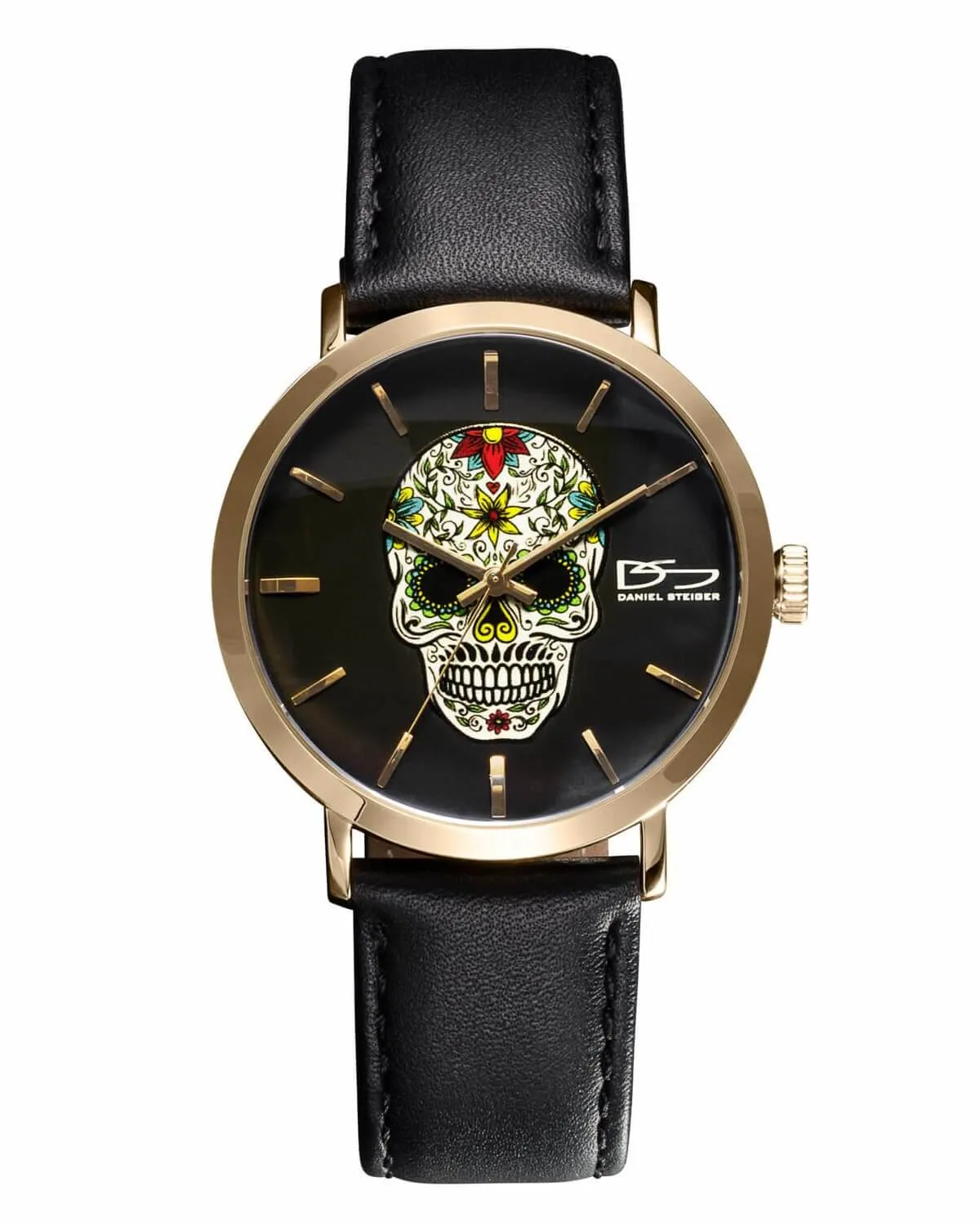 Rebel Skull Men's Gold Watch