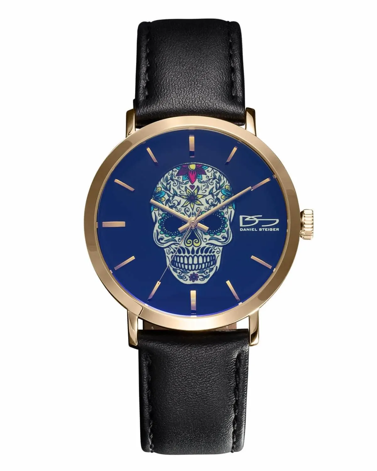 Rebel Skull Men's Gold Watch