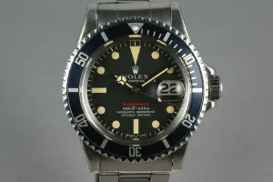 Rolex Red Submariner Ref: 1680 with Box and Papers